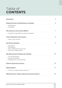 Business Life Insurance Made Simple - Contents