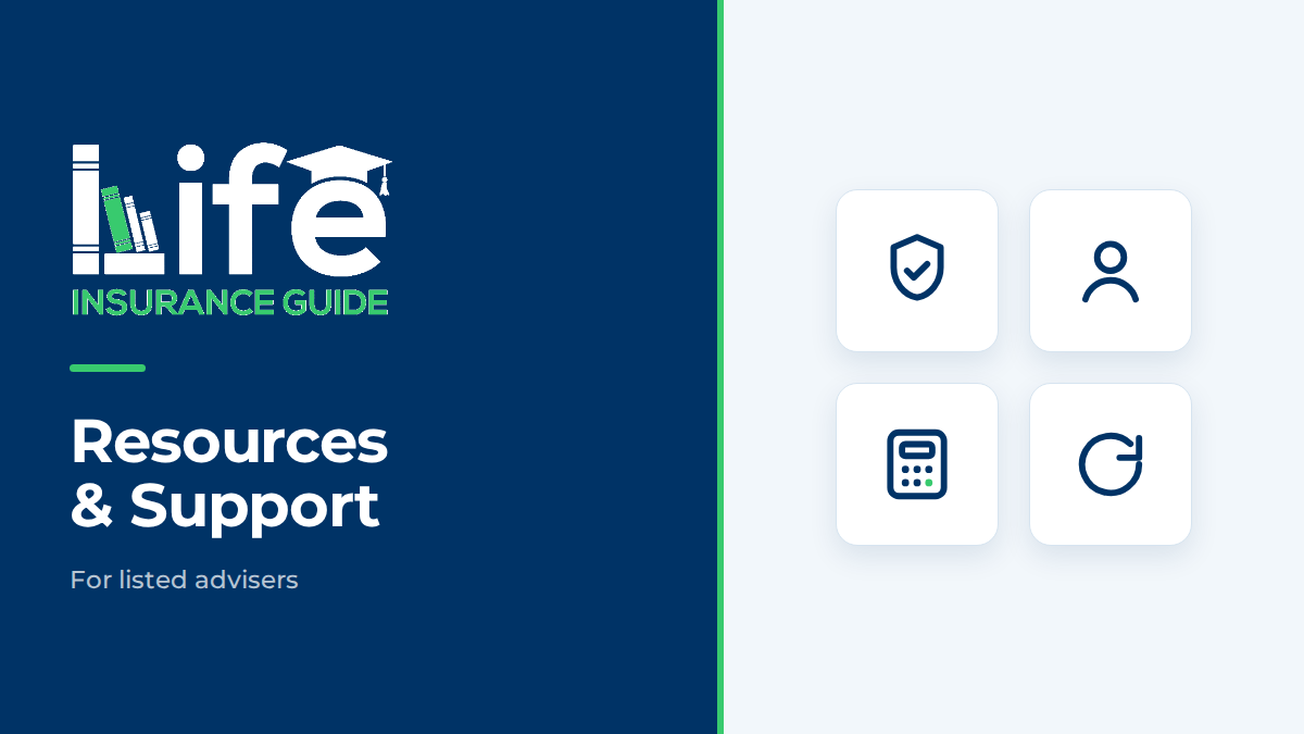 Life Insurance Guide resources and support for listed advisers