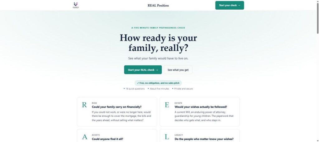 REAL Position, one of the engagement pack tools a client answers and returns as a lead
