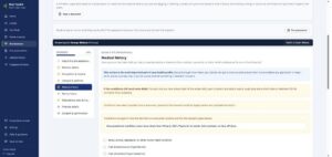 RiskAssessor medical history section, used to prepare a pre-assessment before the application
